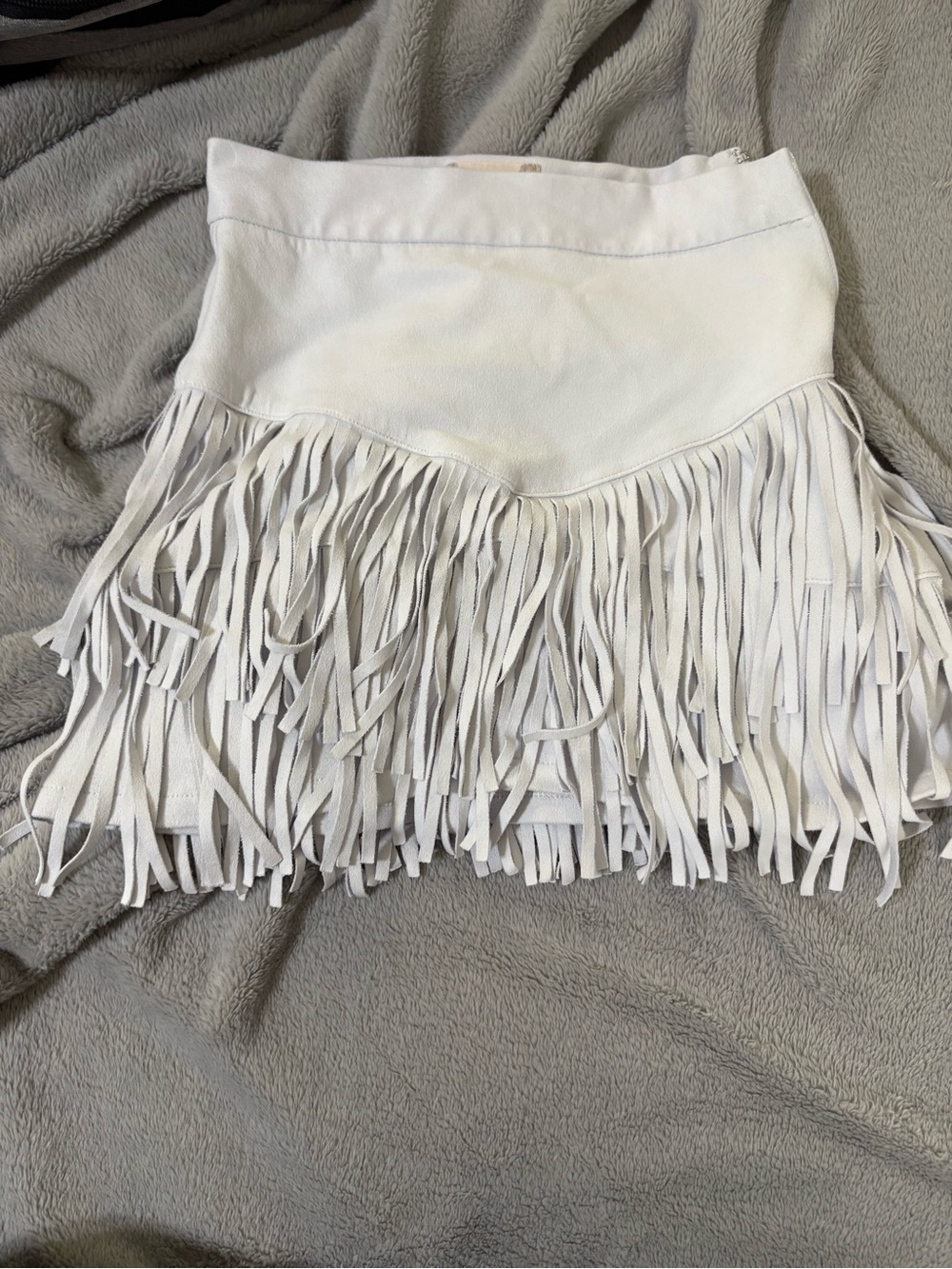 Altar'd State White Fringe Mini Skirt